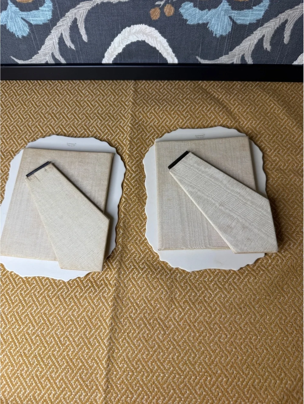 Vintage Lenox Georgian Collection Porcelain Picture Frames Set of 2